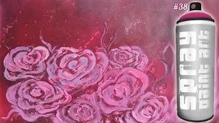 Spray Paint Art #38 - Pink roses | Розовые розы на 8 марта #Faster
