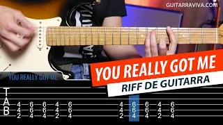 How to play You Really Got Me Guitar Riff (easy lesson)