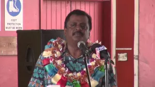 Fijian Minister for Local Govt. Parveen Kumar Bala, handing over of Fire Trucks, jackets to Retirees