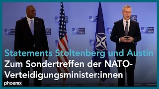 Statements von NATO-Generalsekretär Stoltenberg und US-Verteidigungsminister Austin am 16.03.22