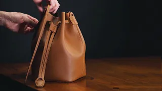 DIY a Leather Bucket Bag | Leather Bucket Bag Tutorial 2021 | Leather Working | ASMR