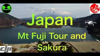 Mt Fuji Motorcycle Tour - 5 lakes and beautiful sakura #mtfuji  #Japan #motorcycle #drone  #sakura