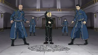 Fullmetal Alchemist Brotherhood Funny Scene #6 - King Bradley Didn't Draw His Sword