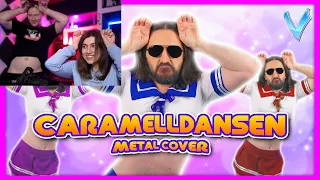 Реакция на Caramella Girls - Caramelldansen (Metal Cover by Little V)