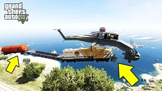 لم أكن أتوقع هذا في قراند 5 عندما حاولت رفع القطار | GTA V Train vs Helicopter