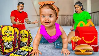 BABY Decides what we EAT for a Day!