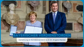 Verleihung des Bayerischen Verdienstordens an Bundeskanzlerin a. D. Dr. Angela Merkel - Bayern