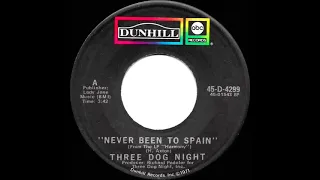 1972 HITS ARCHIVE: Never Been To Spain - Three Dog Night (mono 45)