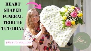 HOW TO MAKE FUNERAL FLOWERS | HEART DESIGN