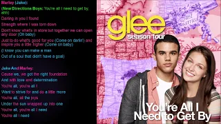 You’re All I Need To Get By Glee Lyrics