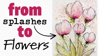 😲 WOW Watercolour TECHNIQUE will BLOW your mind !!! ~ 🌷🌷🌷 Tulips MADE EASY