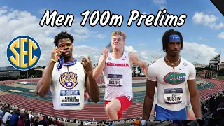 Men 100m Prelims [REACTION VIDEO] || SEC Outdoor Champs 2023