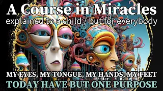 Lesson 353: My eyes, my tongue, my hands, my feet today have but one purpose… [A Course in Miracles]