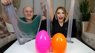 Sürpriz Yumurtadan Ne Çıkacak ? Slime Challenge ! Rukiye Çetinkaya