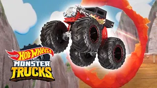 ALL MONSTER TRUCKS TOURNAMENT OF TITANS EPISODES 🏆🔥 | Hot Wheels