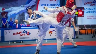 Maksim Khramtcov (RUS) vs Aaron Cook (MDA). European Taekwondo Championships Kazan-2018