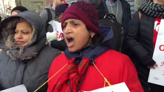 Jersey City teachers march to BOE offices