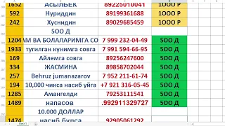 N30 ЮТУГЛАР РУЙХАТИ 8915-061-82-87@Barabanshow