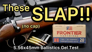 ENERGY DUMP!! 5.56 NATO Hornady Frontier 68gr BTHP Match Ballistics Gel Ammo Test