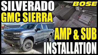 2019 -2022 CHEVY SILVERADO / GMC SIERRA AMP AND SUB INSTALL - WITH BOSE