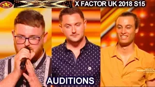 Audition Fails:  Patrick James Adam Davis & Alexander Stewart AUDITIONS week 2 X Factor UK 2018