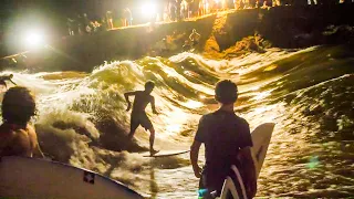 Waimea River Breaks at NIGHT! Would You Surf it? (sketchy)