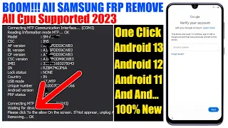 All Samsung FRP Bypass/Unlock 2024 With FRP Tool | Samsung Google Account Remove Android 11/12/13