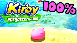 Abandoned Beach 🌺 Kirby and the Forgotten Land 🌺 100% Walkthrough All Missions 2-1