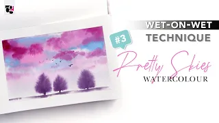 How to Paint a Jaw-Dropping Skyscape in Watercolour - Get Ready to Be Amazed! #beginnerwatercolor