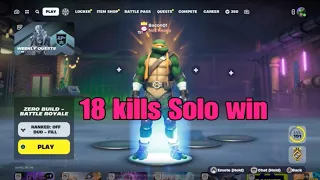 18 kills Solo Fortnite Win