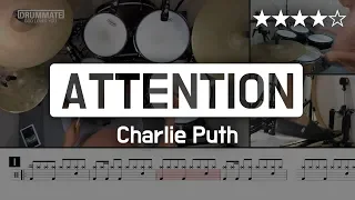 046 | Attention  - Charlie Puth (★★★☆☆) Pop Drum Cover (Score, Lessons, Tutorial) | DRUMMATE