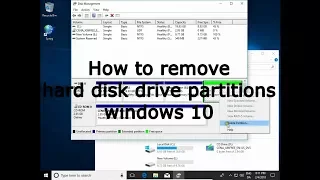 How to remove hard disk drive partitions in windows 10