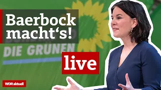 K-Frage: Annalena Baerbock wird die erste Kanzlerkandidatin der Grünen l Live aus dem WDR Newsroom