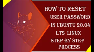 How to Reset User Password in Ubuntu 20.04 LTS Linux || Forgot Ubuntu Password