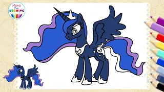 How to Draw My Little Pony Princess Luna | Easy Drawing Tutorial