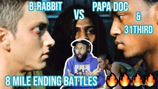 8 MILE ENDING BATTLES | B-RABBIT REACTION!!!! | OMG THIS IS A CLASSIC