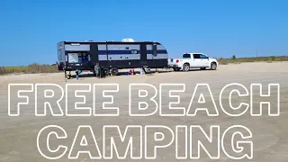 Free Camping | Boondocking on the Beach | Galveston Island, Texas |Surfside Beach|Fulltime RV Living