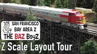 The Baz Boyz Z Scale Model Railroad Layout Tour DCC