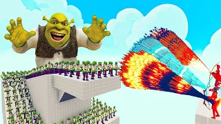 100x SHREK + 3x GIANT vs 3x EVERY GOD   Totally Accurate Battle Simulator TABS