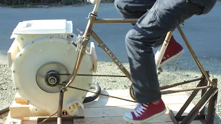 Pedal Powered Spin Dryer Bricolaje Centrifugadora a pedal Brico Essoreuse à pédale. sub Eng/Fr