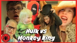 Baby Heroes 4: Hulk vs monkey king funny magician superhero fun in real life comics | SuperHeroKids