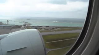 Okinawa, Naha airport takeoff with ANA B777-200 - взлет из аэропорта Наха, Окинава