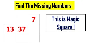 Find The Missing Number In The Matrix ?? || Maths Puzzle