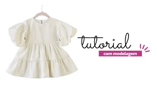 Vestido Infantil Amplo Juliana (2,4,6 e 8 Anos)