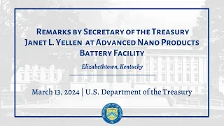 Remarks by Secretary of the Treasury Janet L. Yellen in Elizabethtown, Kentucky