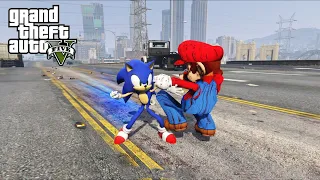 GTA 5 - Sonic vs Mario | Epic Death Battle!!