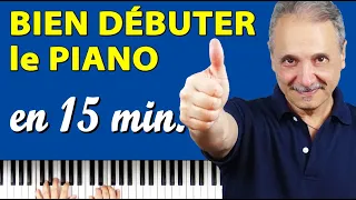 Apprendre à jouer Piano, leçon Grands Débutants, Méthode facile en 15 minutes (TUTO PIANO FACILE).