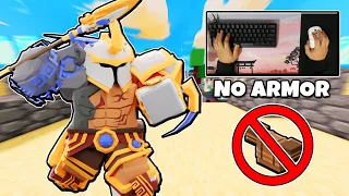 Playing Ares Kit With No Armor Until I Lose (Roblox Bedwars)