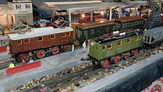 2 rare classic Karl Bub, KBN electric tinplate locomotives 0 gauge