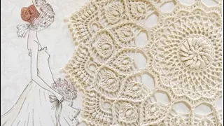 How to Crochet a Stunning and Beautiful Doily Tutorial. (Rounds 1-12) Part 1/5💞🌸